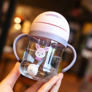 Children's Anti Drop Drinking Bottle Mum Pot with Straw